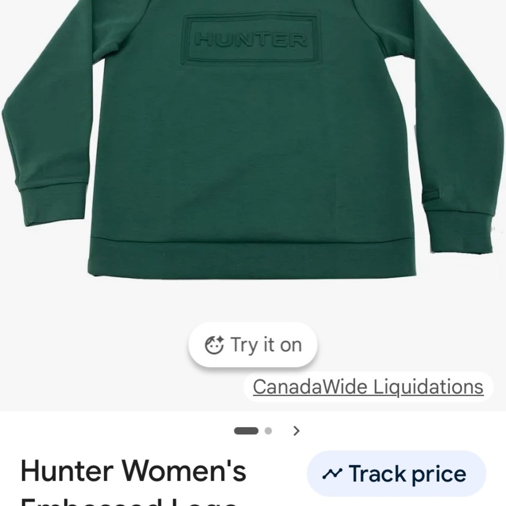 Hunter Forest Green Sweatshirt New with tags